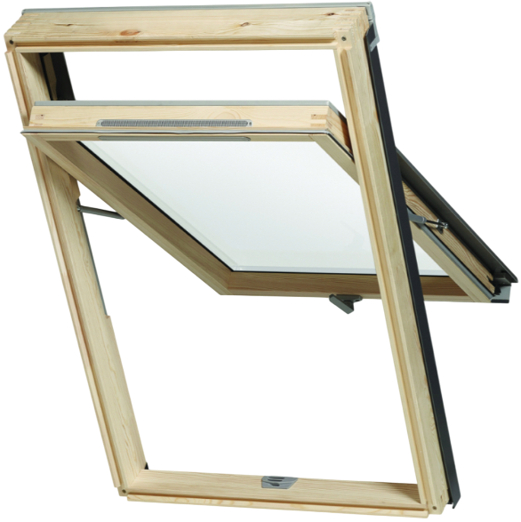 Окно мансардное RoofLITE+ 78х118 MOE B1000 1 камера, высокая ось, триплекс, ручка снизу 2091