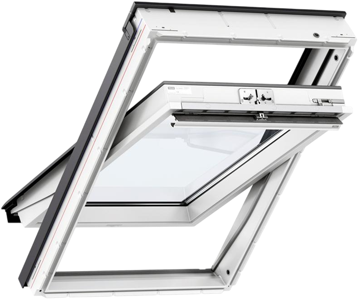 Окно мансардное VELUX 66х118 GLU 0061 полиуретановое покрытие, 2 камеры, вентклапан, ручка сверху 2142