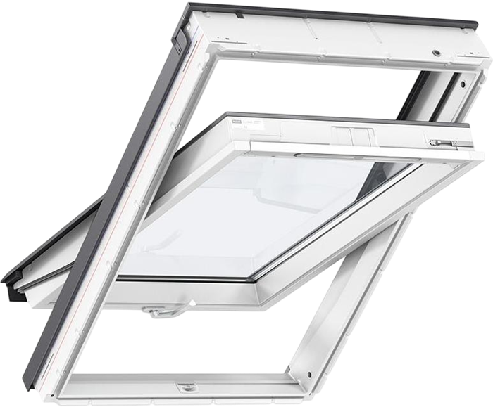 Окно мансардное VELUX 66х118 GLU 0061B полиуретановое покрытие, 2 камеры, вентклапан, ручка снизу 2143