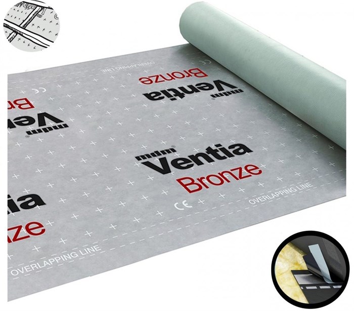 VENTIA BRONZE TT Диффузионная мембрана МДМ Вентиа Бронза ТТ 1990 - фото 6737