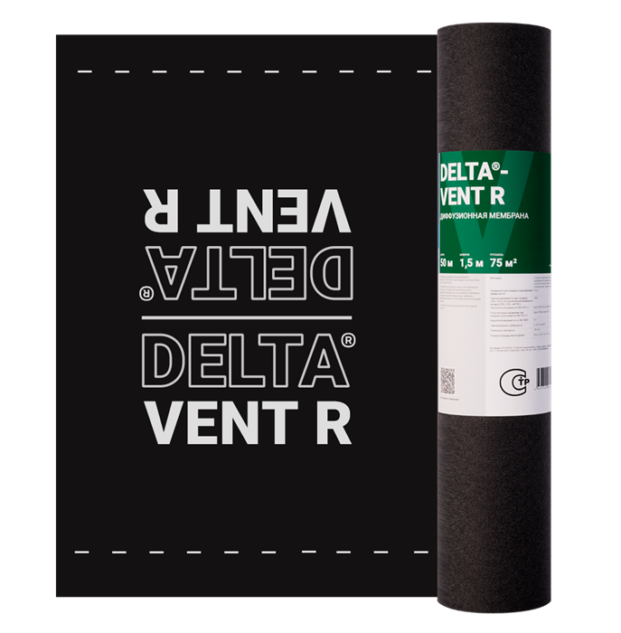 DELTA VENT R Диффузионная трёхслойная мембрана для кровли и фасада Дельта Вент Р 2005 - фото 6764