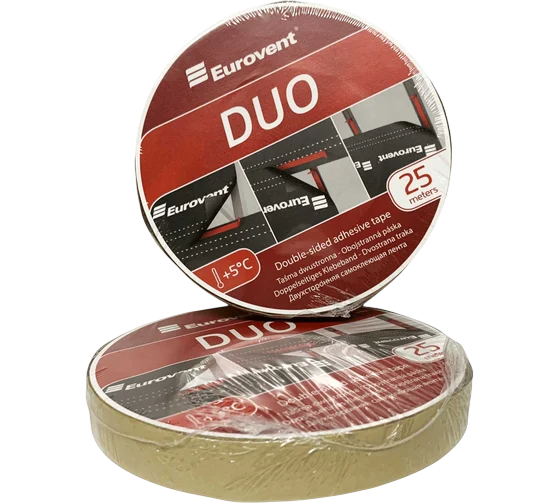 Eurovent DUO 20мм х 25м двухсторонний Скотч/Лента Евровент Дуо 2276
