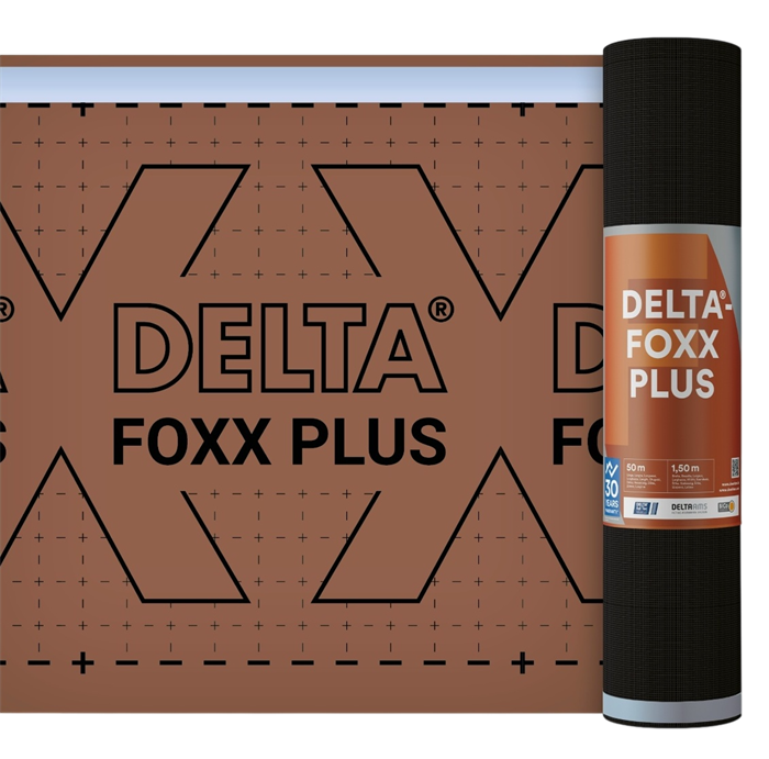 DELTA-FOXX PLUS Диффузионная мембрана для кровли (пологих скатов) Дельта Фокс Плюс 1706